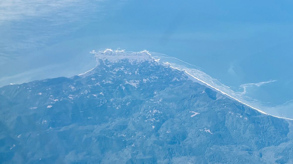 aerial view of Shelter Cove